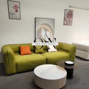 Olive Arc Velvet Sofa