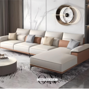 Atria Duo Leather Chaise Sofa