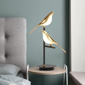 Featherlit Crane Lamp